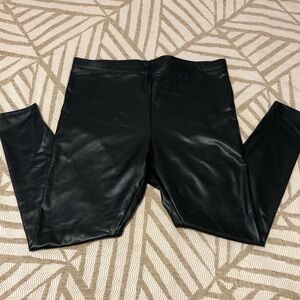 H&M Black Faux Leather Pants